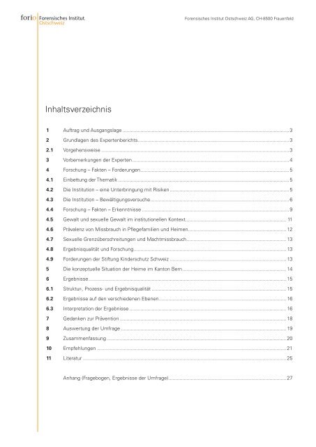 Expertenbericht des Forensisches Institut Ostschweiz AG