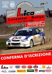 Nennbestätigung italienisch - BP Ultimate Rallye