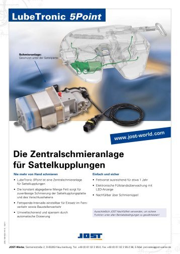 LubeTronic 5Point Die Zentralschmieranlage für ... - Jost-Werke GmbH
