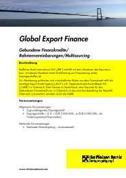 Gebundener Finanzkredit - Raiffeisen Bank International AG