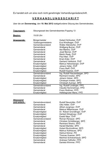 Gemeinderatsprotokoll vom 10.05.2012 (68 KB) - .PDF - Pupping