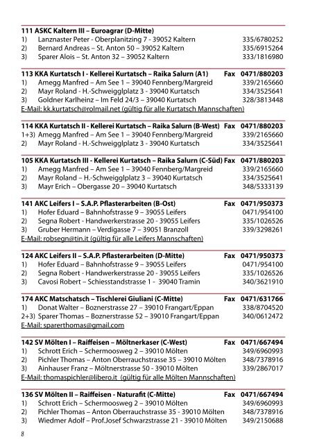 italienischer sportkegelverband federazione italiana sport birilli - ISKV