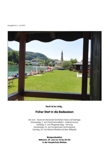 Bürgerinformation Nr. 6 - Juni (1,20 MB) - Mattsee