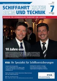 10 Jahre esa - Schiffahrt und Technik