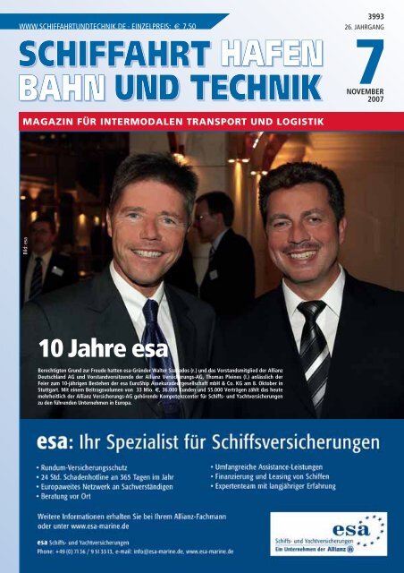 10 Jahre esa - Schiffahrt und Technik