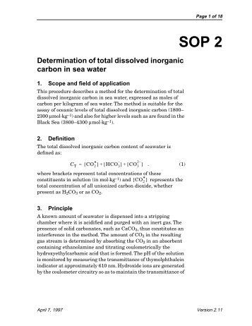 SOP 2 - Carbon Dioxide Information Analysis Center