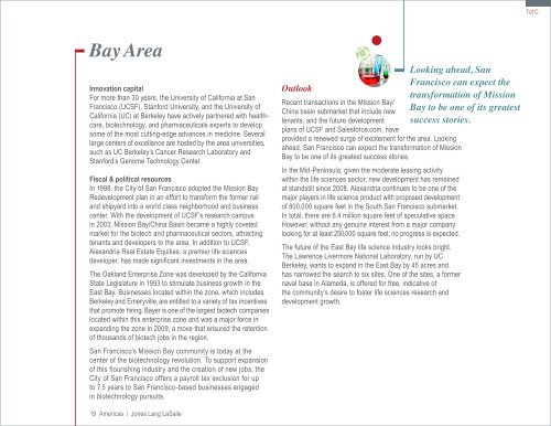 Global Life Sciences Cluster Report 2011 - Jones Lang LaSalle