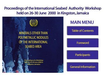Minerals Report - International Seabed Authority