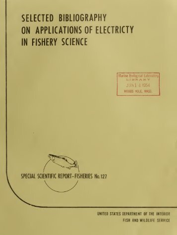 Special scientific report - NMFS Scientific Publications Office