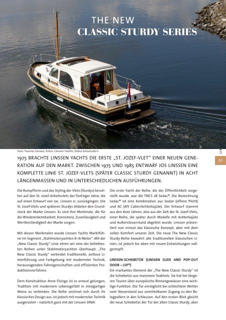 BOATING & LIFESTYLE MAGAZINE FROM LINSSEN YACHTS