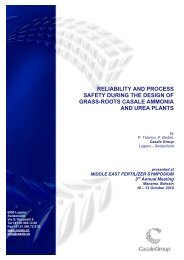 RELIABILITY AND PROCESS SAFETY DURING ... - CASALE GROUP