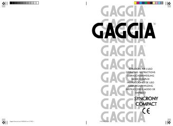 Gaggia-Syncrony-cod 165892000 rev.01.PMD - Adesso