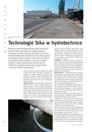 Technologie Sika w hydrotechnice