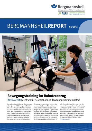 Bergmannsheil Report 04/2012 - Berufsgenossenschaftlichen ...