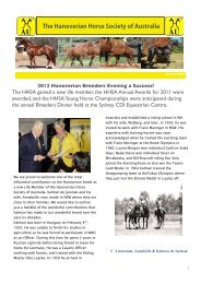 June 2012 - Hanoverian Horse Society of Australia