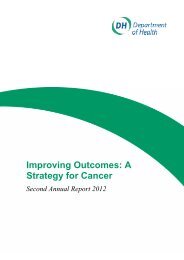 Improving Outcomes: A Strategy for Cancer - Department of Health