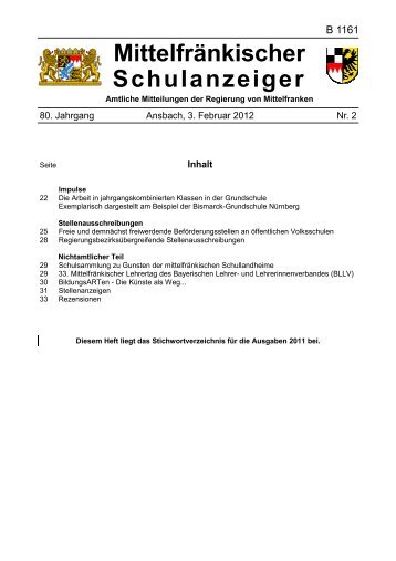 Mittelfränkischer Schulanzeiger - Regierung von Mittelfranken ...