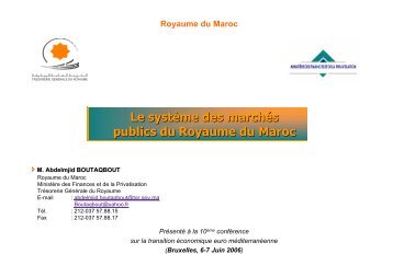 Le système des marchés publics du Royaume du Maroc - Abhatoo