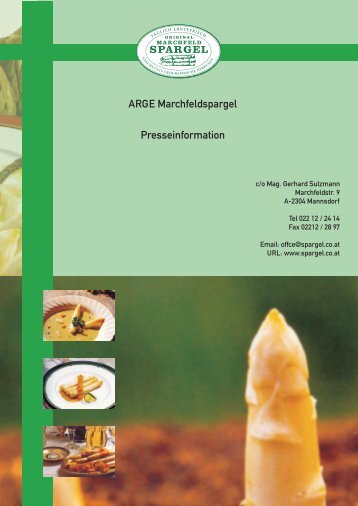 ARGE Marchfeldspargel Presseinformation