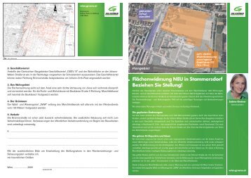 Flächenwidmung NEU in Stammersdorf Beziehen Sie Stellung!