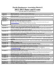 2012-2013 Dates and Events - Florida Music Educators Association ...