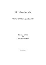 11. Jahresbericht des Thomas-Instituts, Universität zu Köln (2004 ...