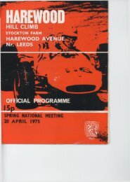 Programme 1975 20thApril Spring National - Harewood Hill History
