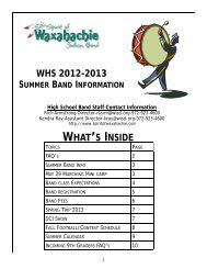 Marching Band Info 2012 short version - Spirit of Waxahachie Indian ...