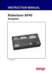 Robertson AP45 Autopilot Instruction Manual - Simrad Yachting