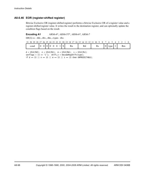 ARM Architecture Reference Manual ARMv7-A and ARMv7-R edition