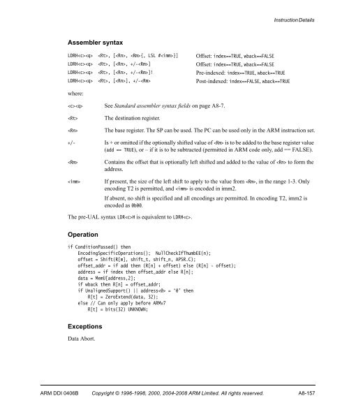 ARM Architecture Reference Manual ARMv7-A and ARMv7-R edition