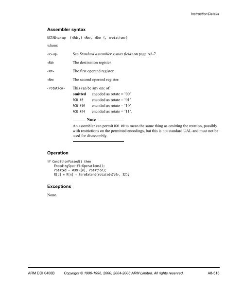 ARM Architecture Reference Manual ARMv7-A and ARMv7-R edition