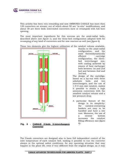 ADVANCED AMMONIA CASALE ... - CASALE GROUP