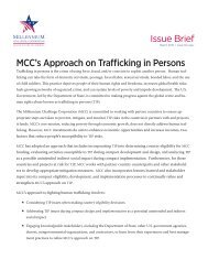 Issue Brief: MCC and Trafficking in Persons, March 2010