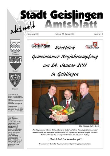 Amtsblatt Geislingen KW 4 - Stadt Geislingen