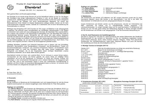 Elternbrief im Format PDF - Privates Sankt-Josef-Gymnasium Biesdorf