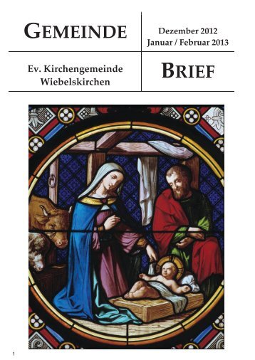 neuer gemeindebrief online! - Evangelische Kirchengemeinde ...