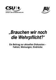 Brauchen wir noch die Wehrpflicht? - Junge Union Bayern