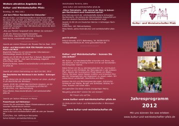 Jahresprogramm 2012 - Kultur- und Weinbotschafter