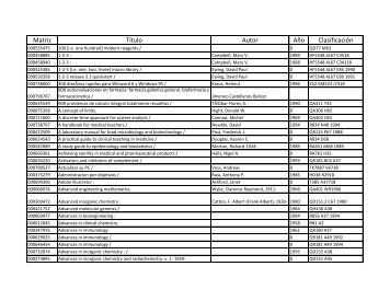 Matriz Título Autor Año Clasificación