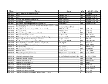 Matriz Título Autor Año Clasificación