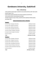 Gondwana University, Gadchiroli M.Sc.-I (Chemistry)