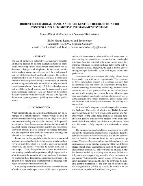 Robust multimodal hand- and head gesture recognition for ...