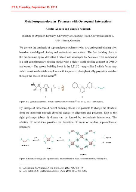 International Summer School PROGRAM - Laboratoire d'Infochimie ...