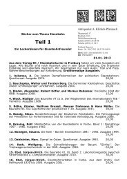 Eisenbahnliteratur Teil 1 - Antiquariat Klittich-Pfankuch