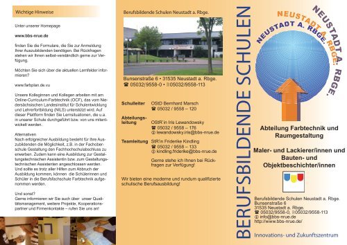 Flyer maler azubis.indd - BBS Neustadt am Rübenberge