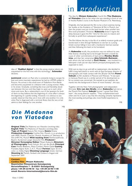 Titel Kino 1/2002 - German Cinema