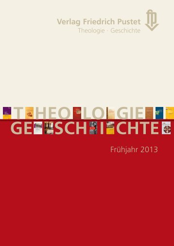 Verlagsvorschau Frühjahr 2013 - Pustet Verlag