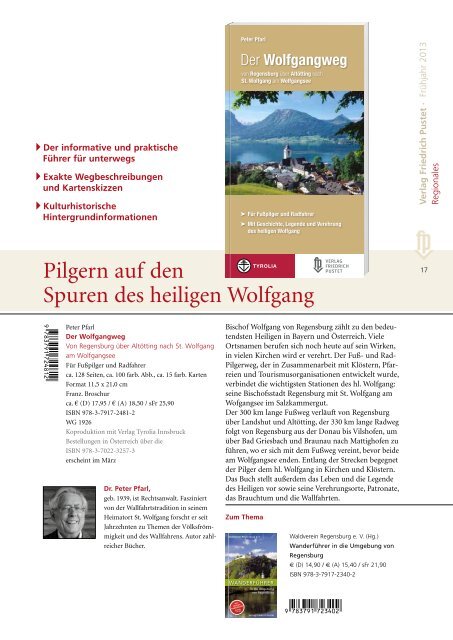 Verlagsvorschau Frühjahr 2013 - Pustet Verlag