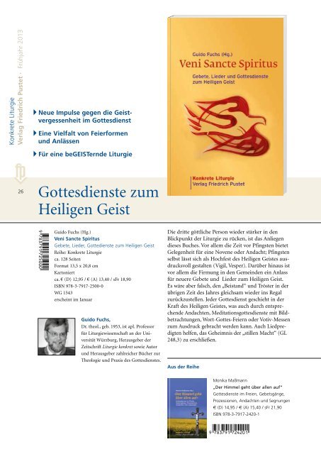 Verlagsvorschau Frühjahr 2013 - Pustet Verlag